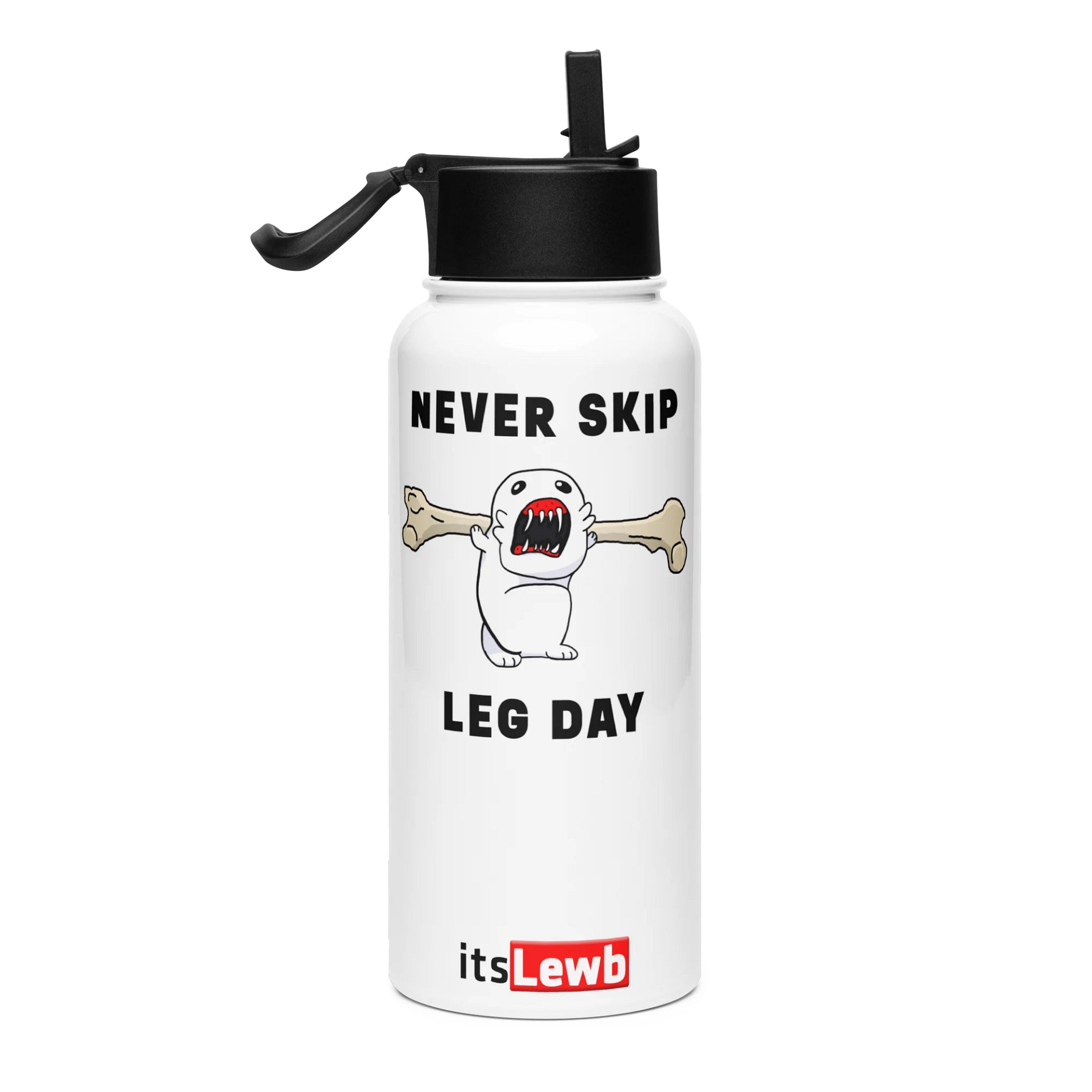 Never Skip Leg Day - Stainless Steel Water Bottle product image (2)