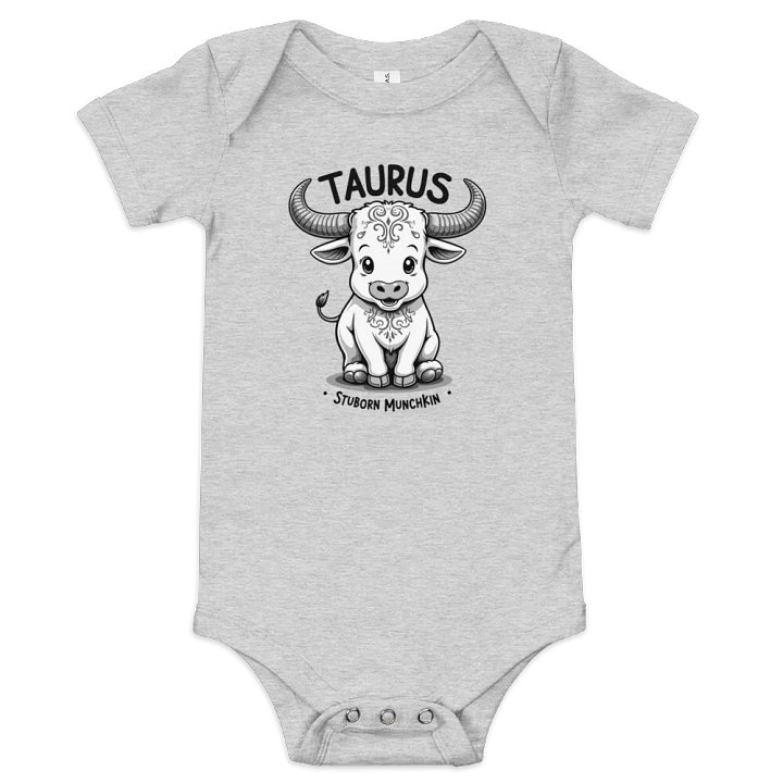 Taurus Stubborn Munchkin Baby Onesie product image (2)
