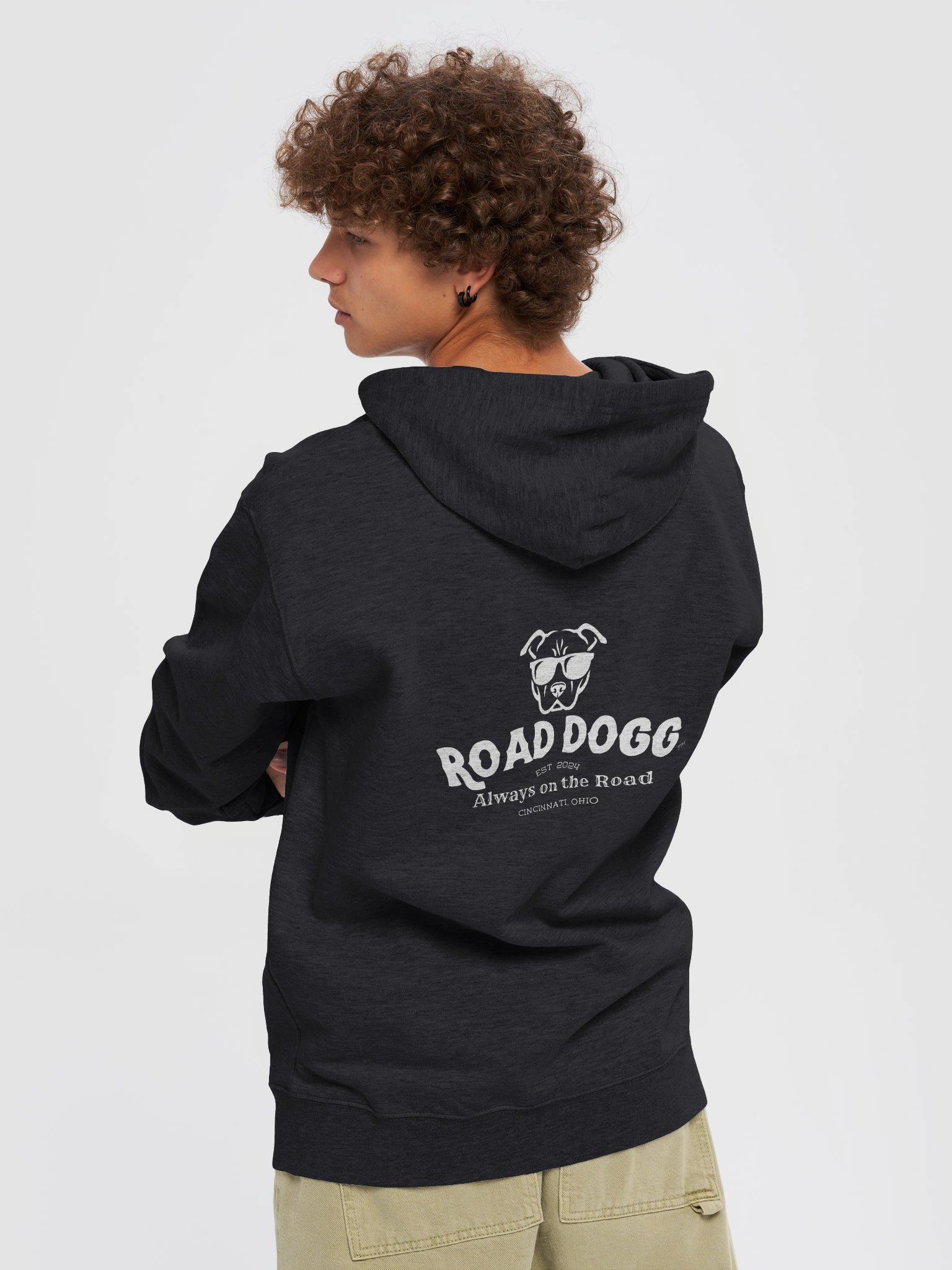 Road Dogg (TM) Zip Hoodie w/ Pockets Heathered Black/Grey product image (6)