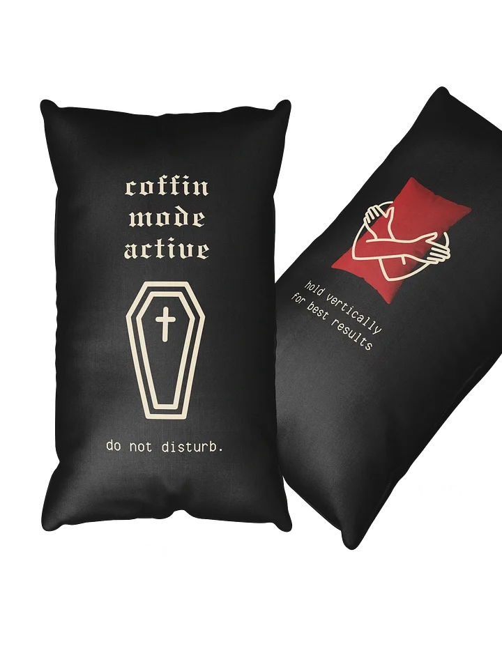 Coffin Mode Active Pillow | Gothic Chronic Pain & Spoonie Rest Decor product image (1)