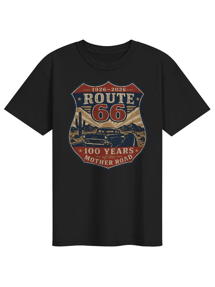 Route 66 Centennial T-Shirt | Vintage 1926–2026 American Road Trip Tee product image (3)