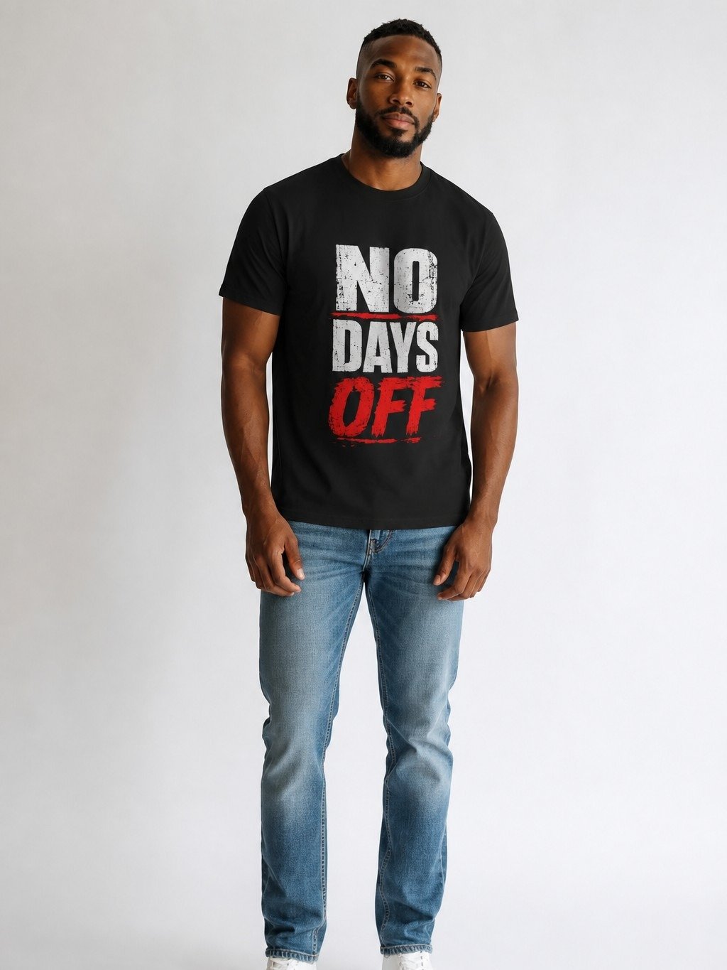 No Days Off Distressed Motivational Tee product image (1)