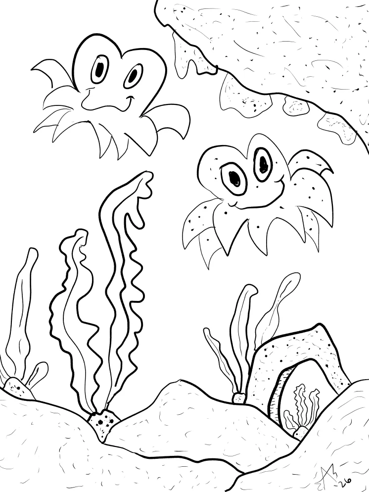 TSStechAngel's World - HappyOctos Coloring Page product image (1)