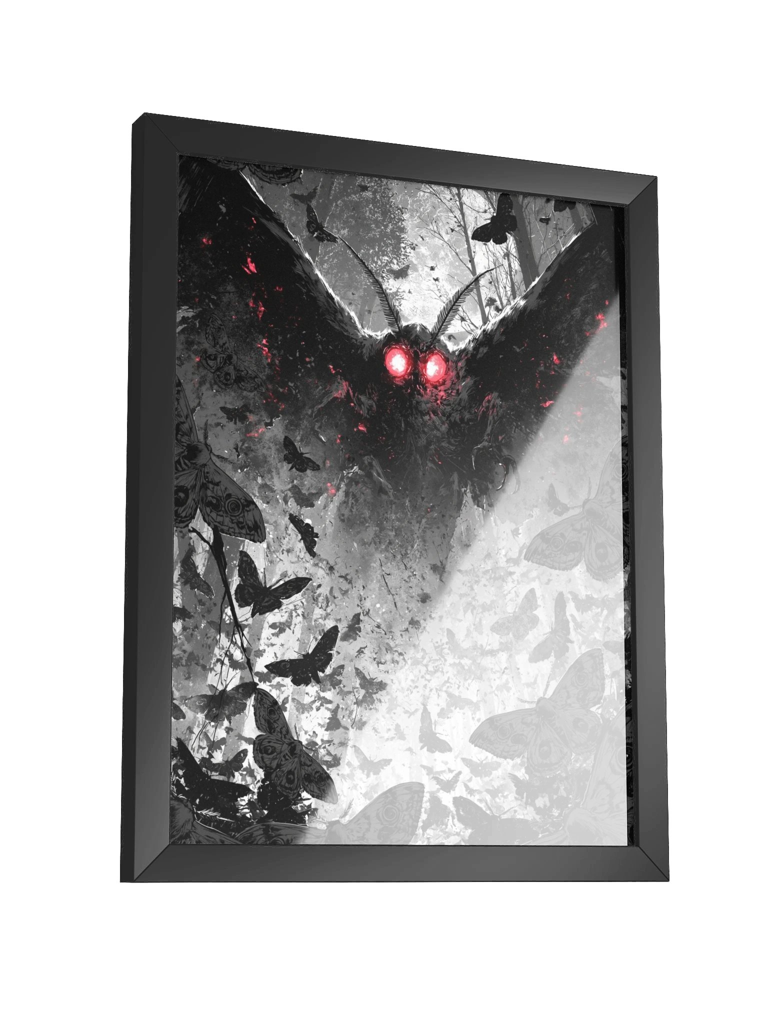Mothman Framed Art Print — Mothman and the Swarm product image (7)