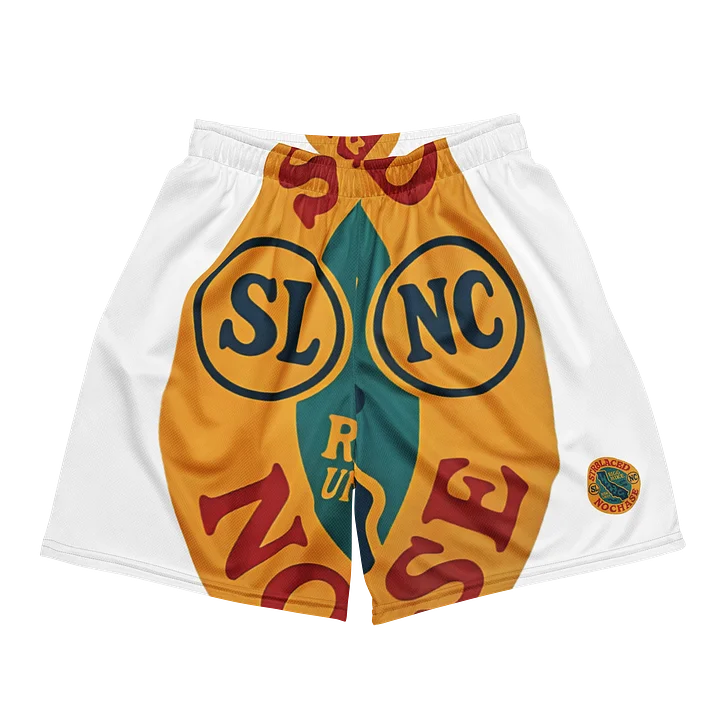 SLNC Logo Mesh Shorts (White) product image (1)