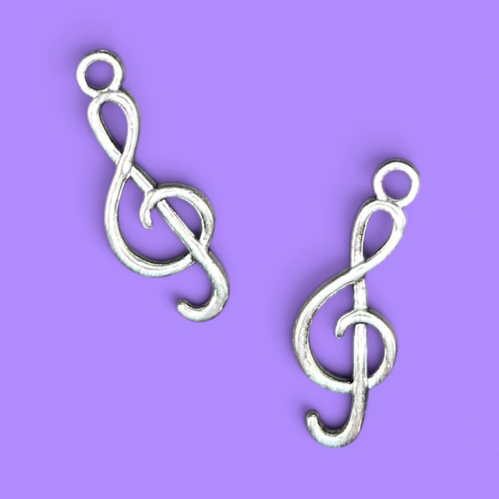 Treble Clef Music Silver Whinny Winners Braid and Bridle Charms for Horses | Little Shop of Ponies product image (1)
