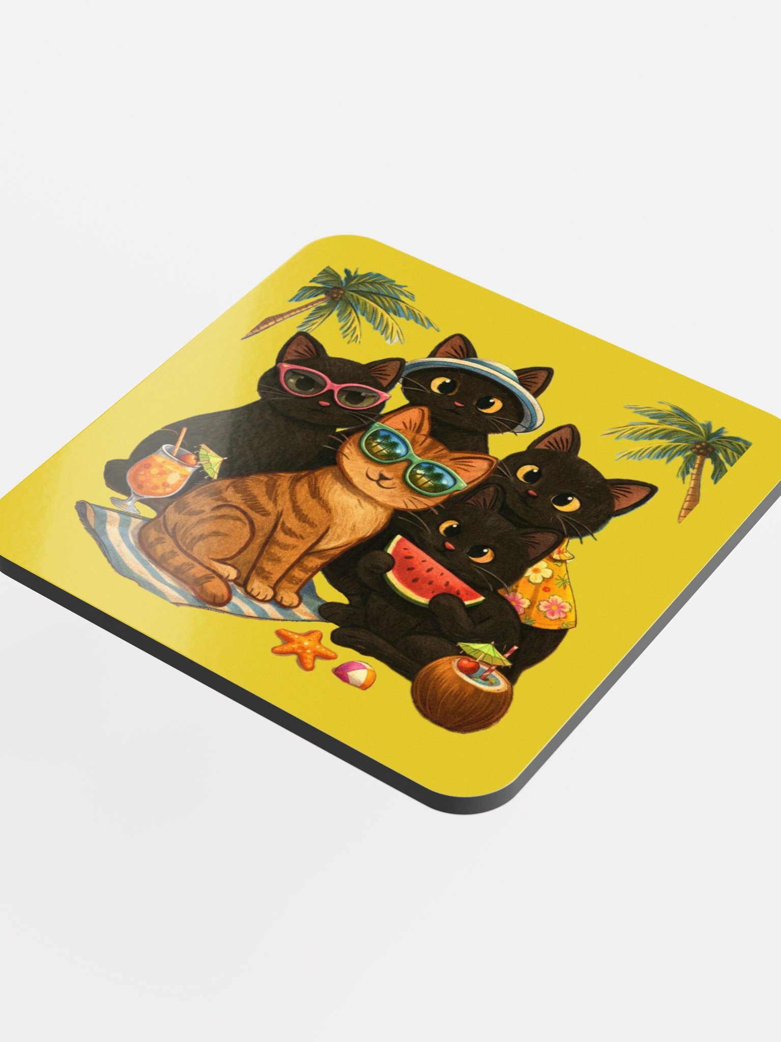 Cat brigade summer Coaster Set product image (4)