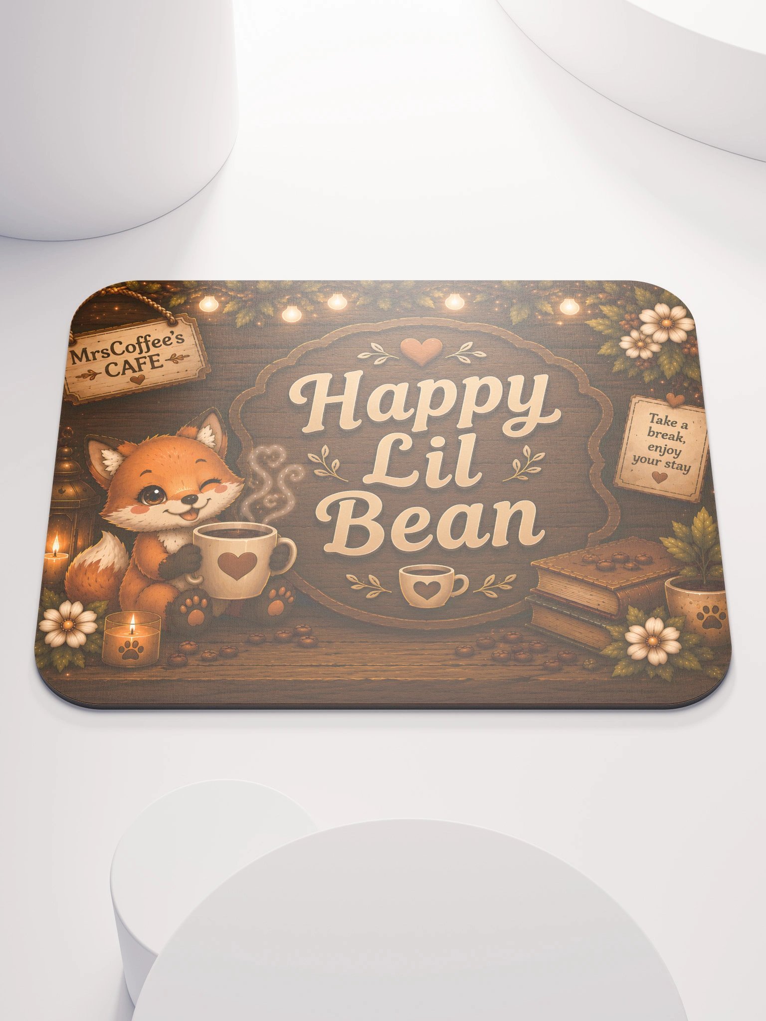 happy Lil Bean Mouse Pad product image (1)
