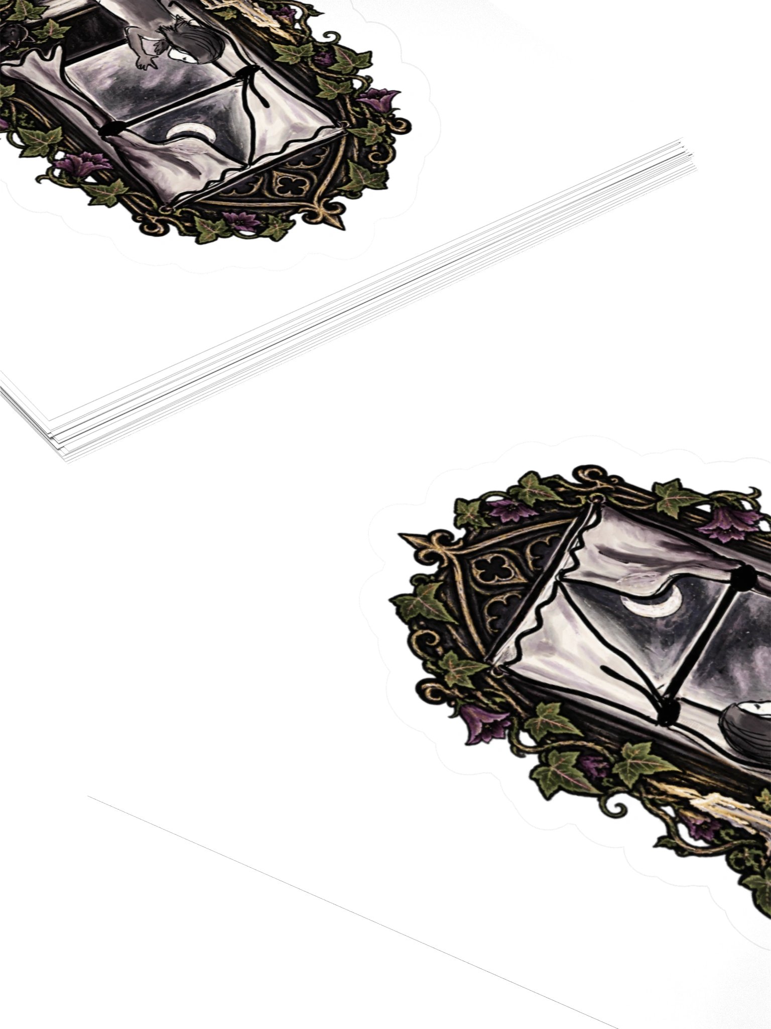 Moonlit Gothic Window Kiss Cut Sticker product image (10)