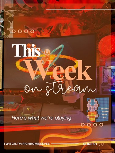 🧡 Hi homies, here’s what we’re up to this week! ✨

✨Live TODAY with Palia
✨Tuesday: ACNH, Powerpuff Girls Island
✨Wednesday: ...