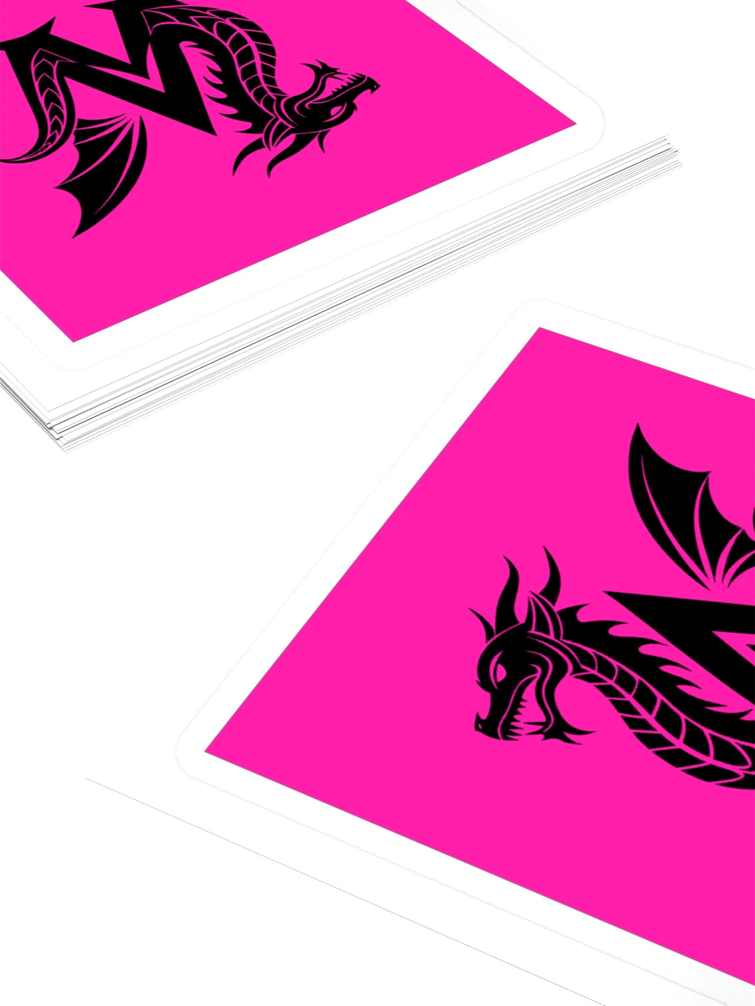 Dragon Letter W Sticker — Monogram Initial W with Winged Dragon Silhouette product image (4)