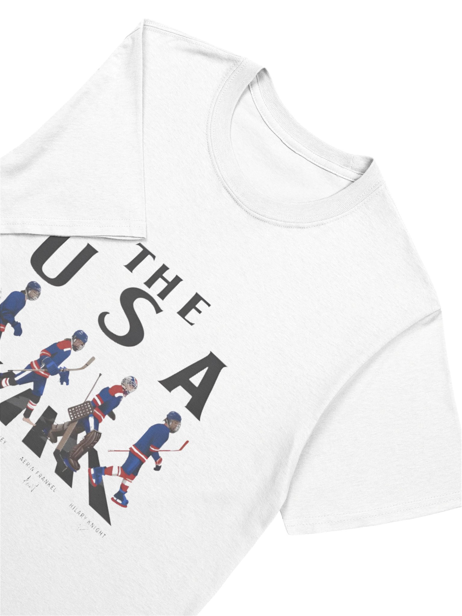 USA Women Ice Hockey Walking Road Signatures T-Shirt product image (5)