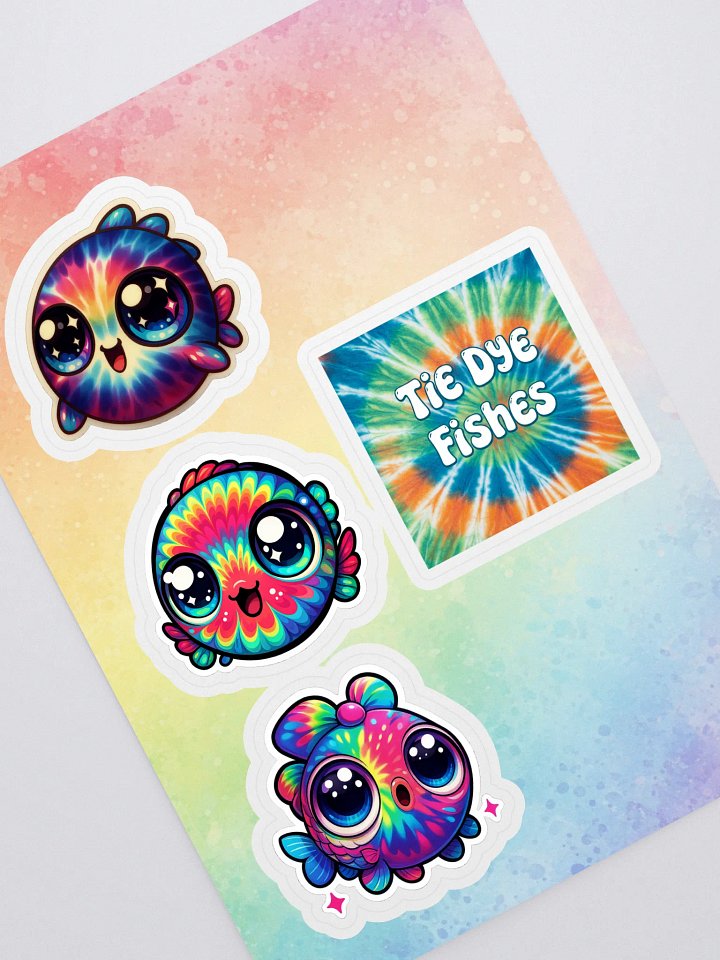 Tie Dye Fishes Sticker Sheet product image (1)