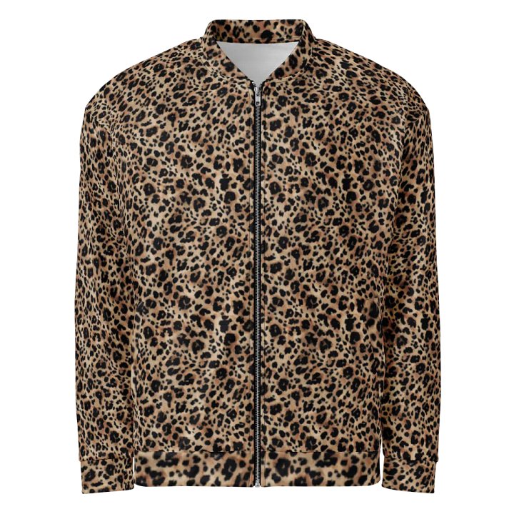 Brouwn Leopard Pattern Bomber Jacket product image (1)
