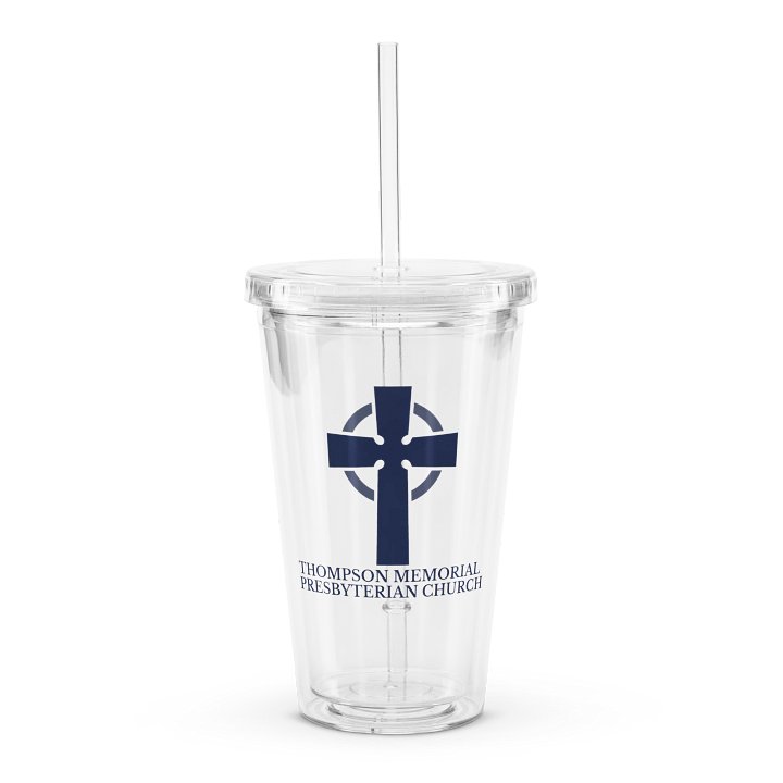 Traditional TMPC Logo: Clear Tumbler with Straw product image (1)