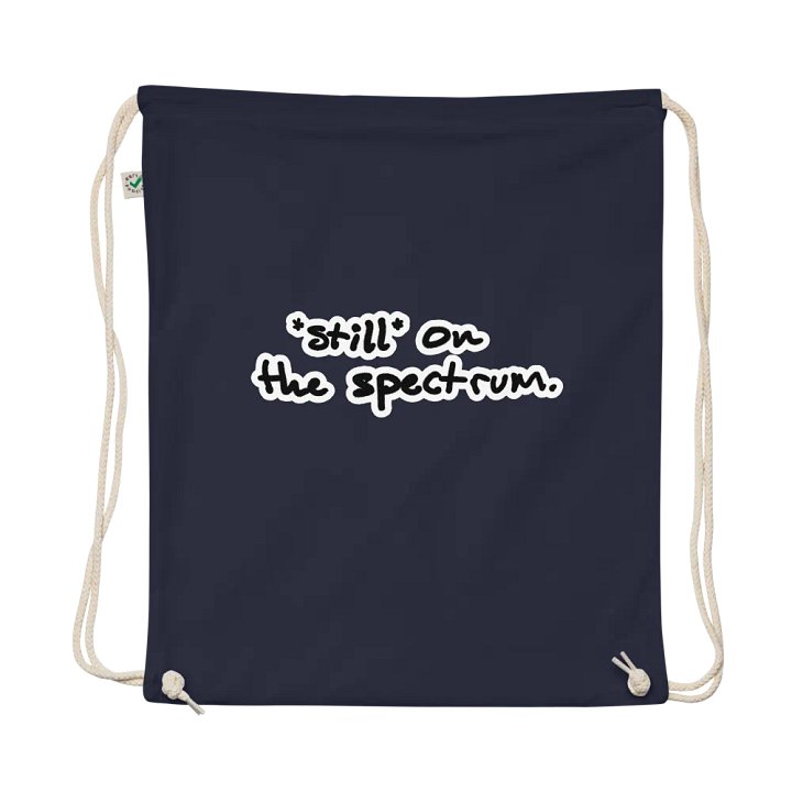 *still* on the spectrum (bubble design) cotton drawstring bag product image (1)