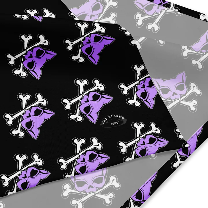 Blaque and Purple Kat Skull Bandana product image (2)