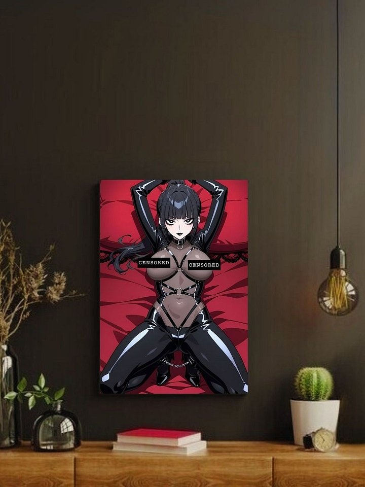 Metal Print - Luna Rain Original Character Black Harness Outfit - 8x10 product image (2)