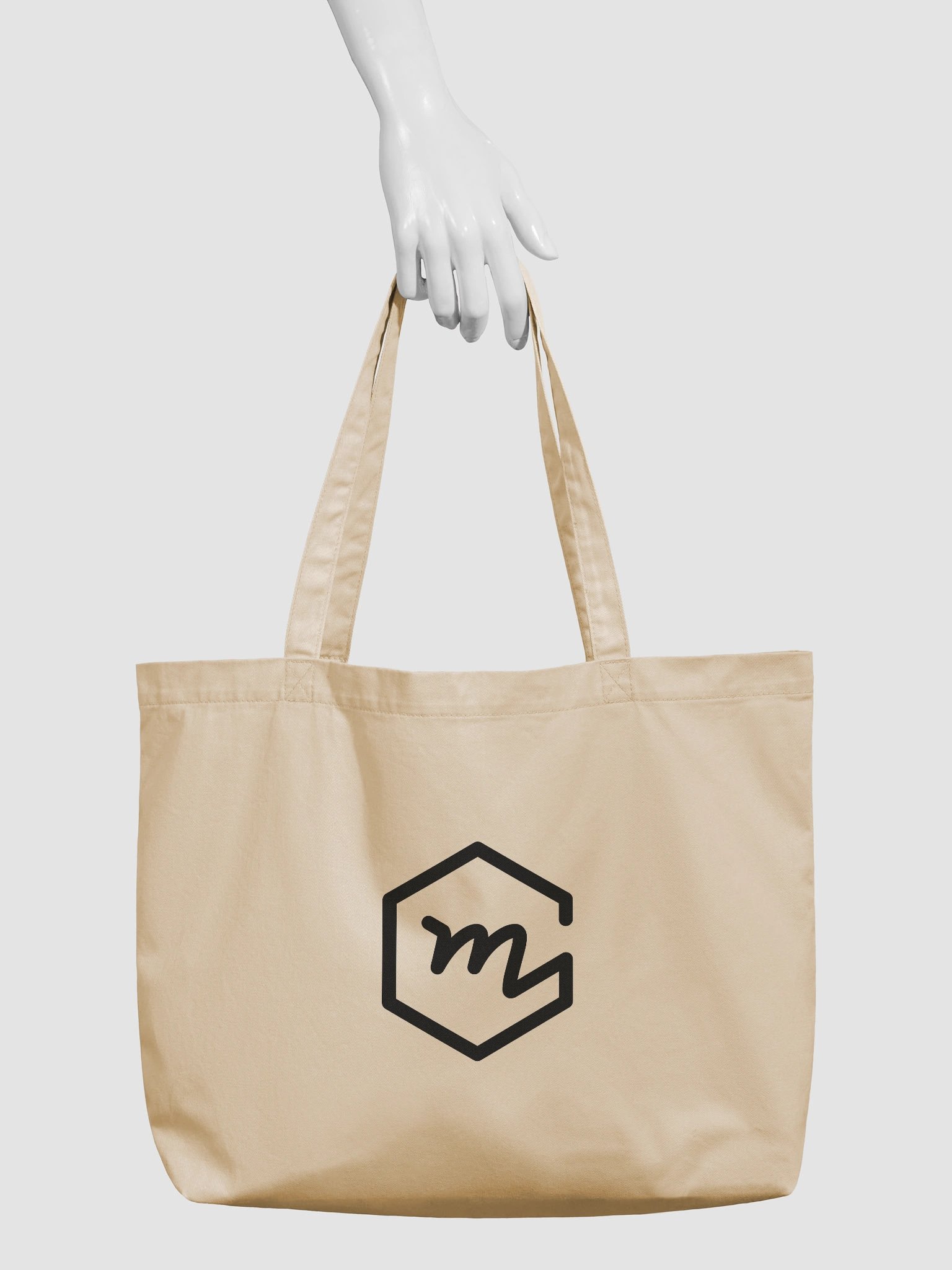 Channel logo tote (black on cream) product image (3)