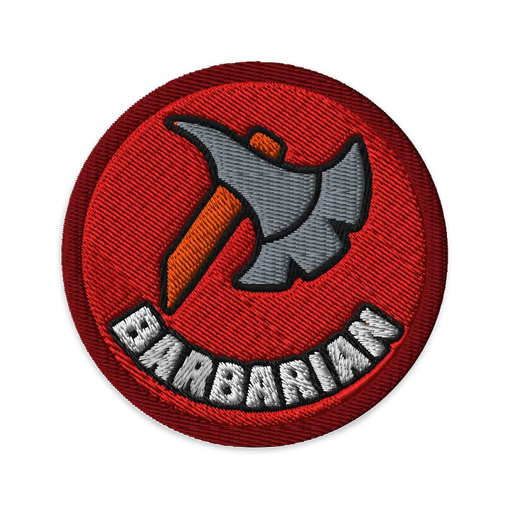 Battle Baubles Barbarian Class Embroidered Patch product image (1)