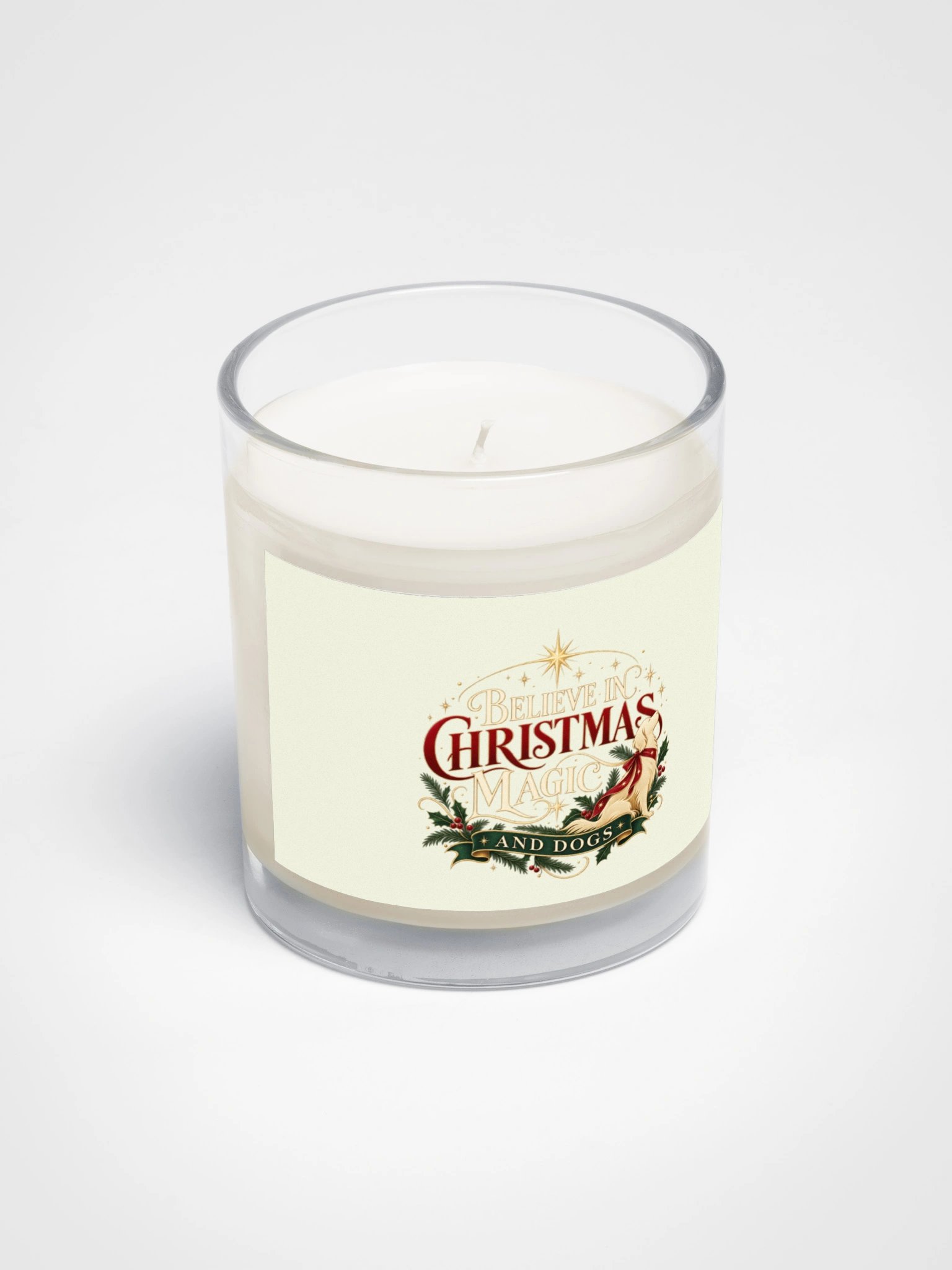 Believe in Christmas Magic & Dogs Candle | Christmas Dog Lover Gift product image (2)