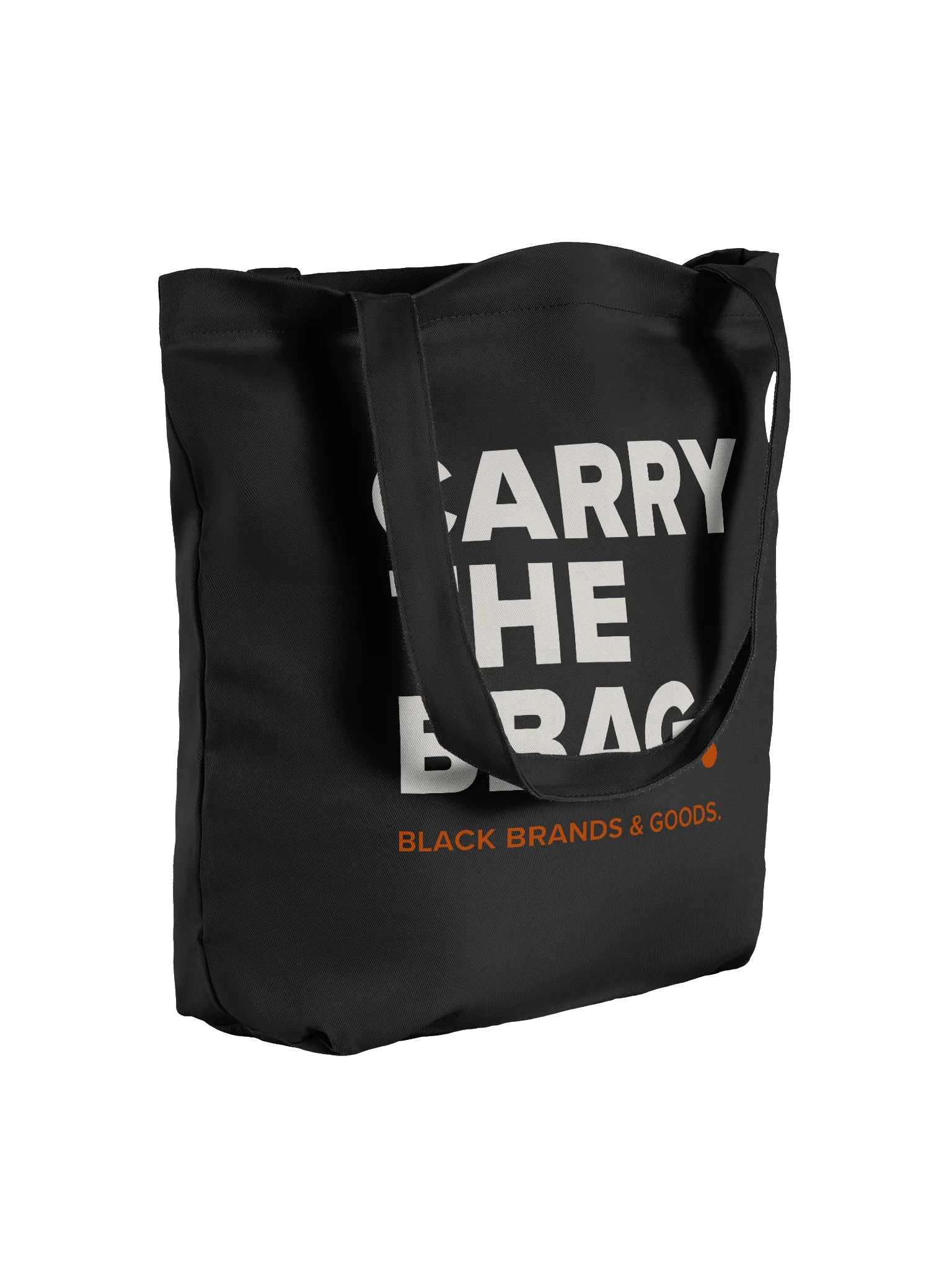 CARRY THE BBAG. Black Canvas Tote product image (4)