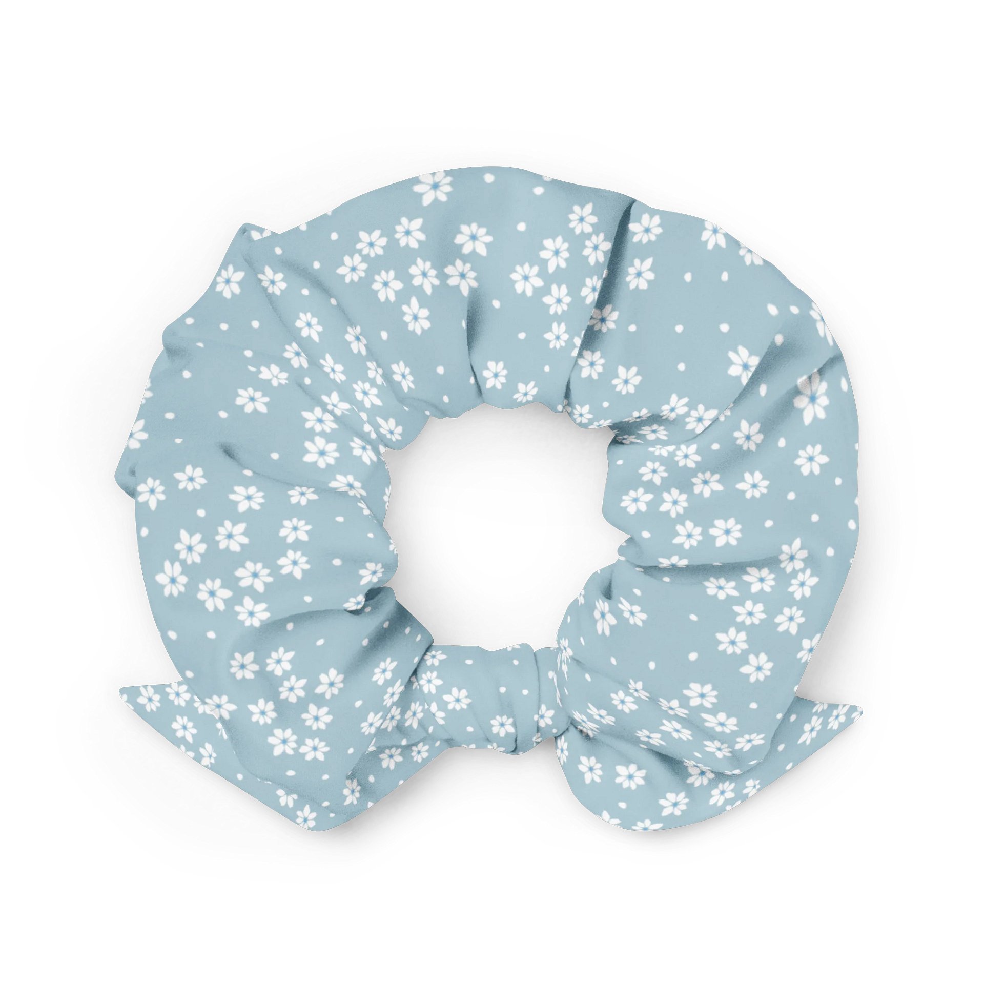 Baby Blue Daisy Bow Scrunchie product image (2)