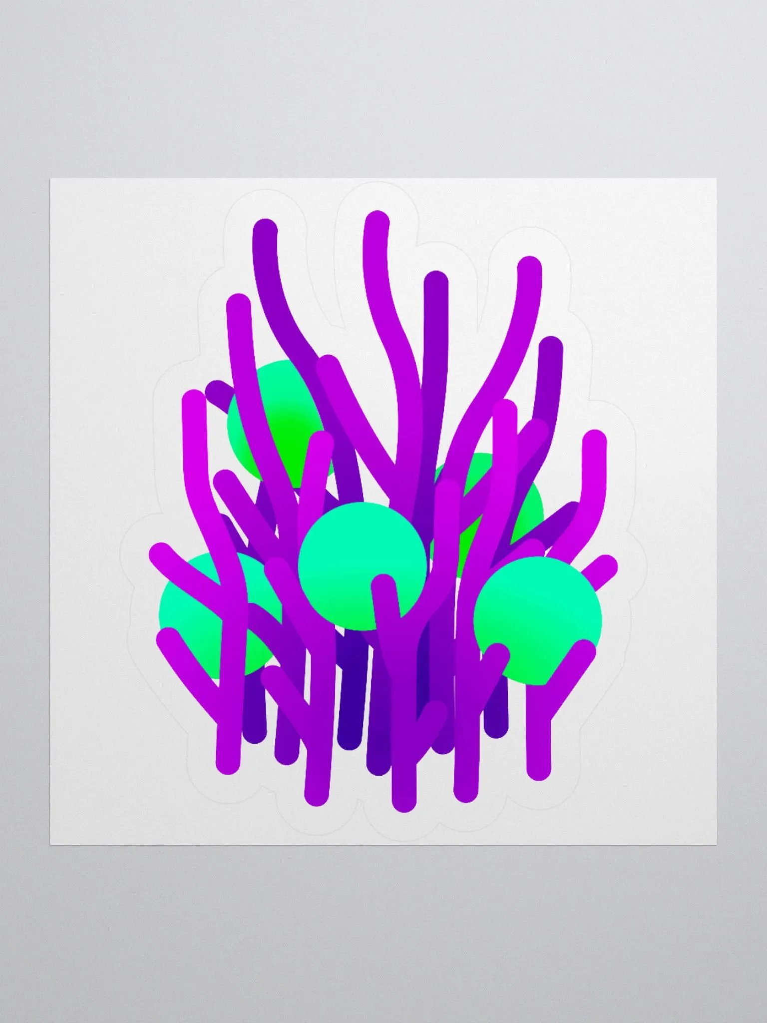 Reef and Algae Artwork Sticker product image (1)