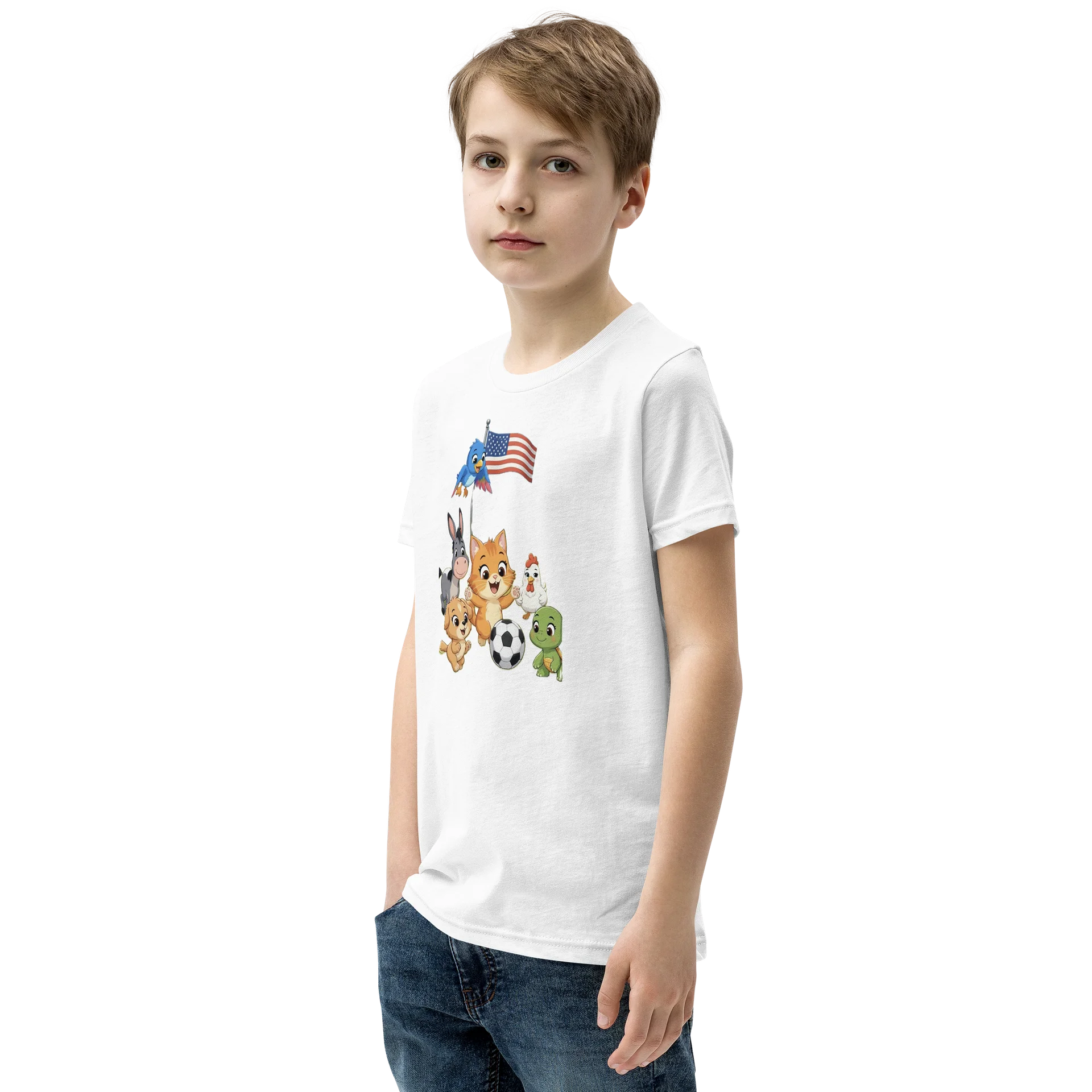 Farm Animals Soccer USA Tee product image (3)