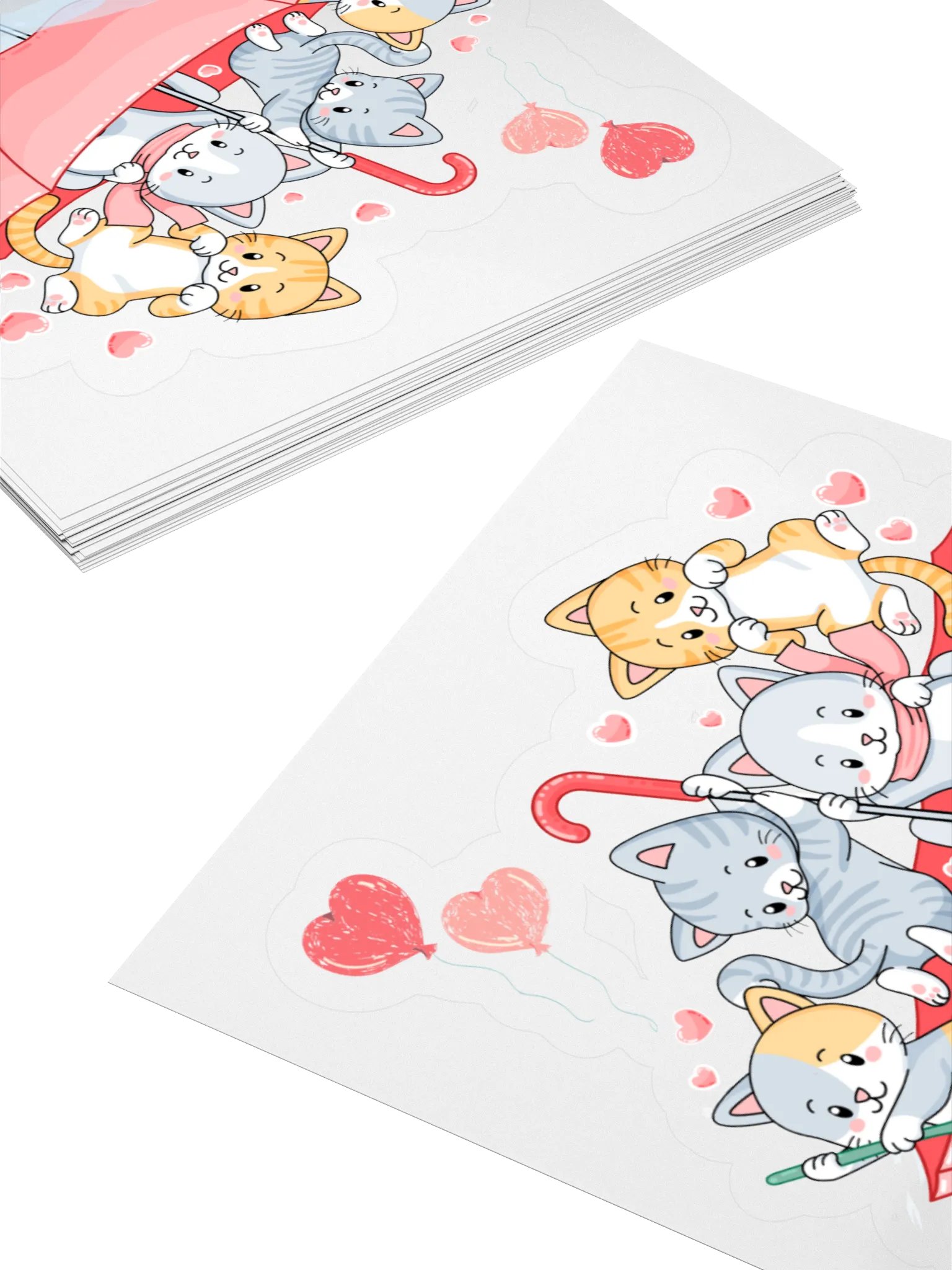 Whimsical Cat Adventure Stickers product image (10)