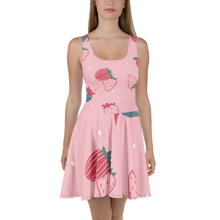 Strawberry Delight All-Over Print Skater Dress product image (2)