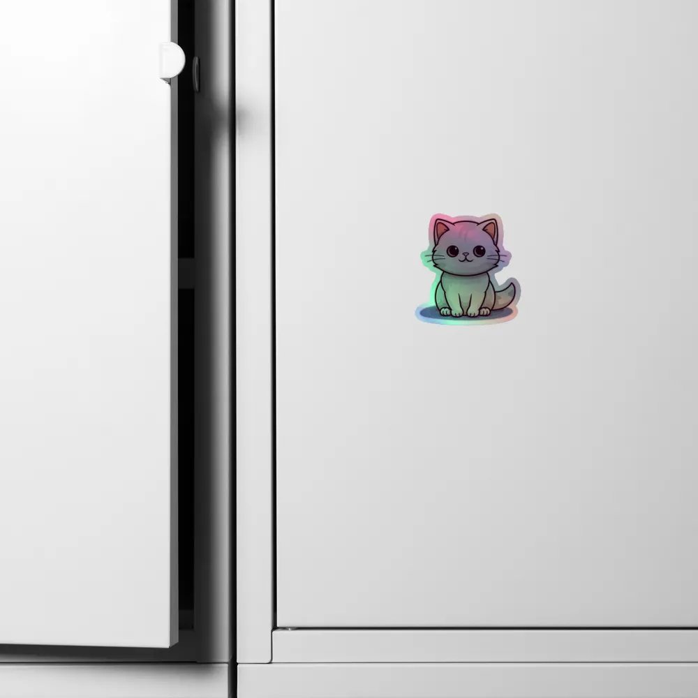 Cute White Cat Sticker product image (6)