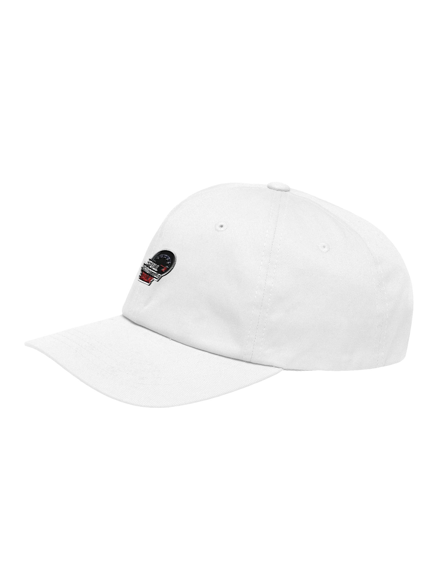 Classic White Dad Hat | Full Throttle Talk product image (3)