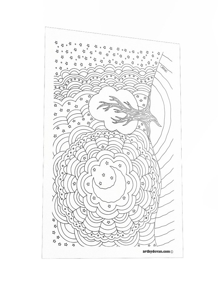 Color Your Own Art: Moonlight Moon product image (2)