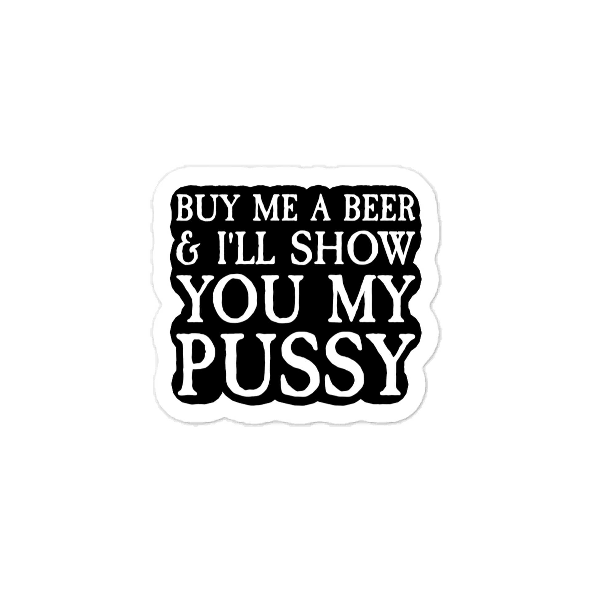 BEER PUSSY CAT STICKER product image (1)