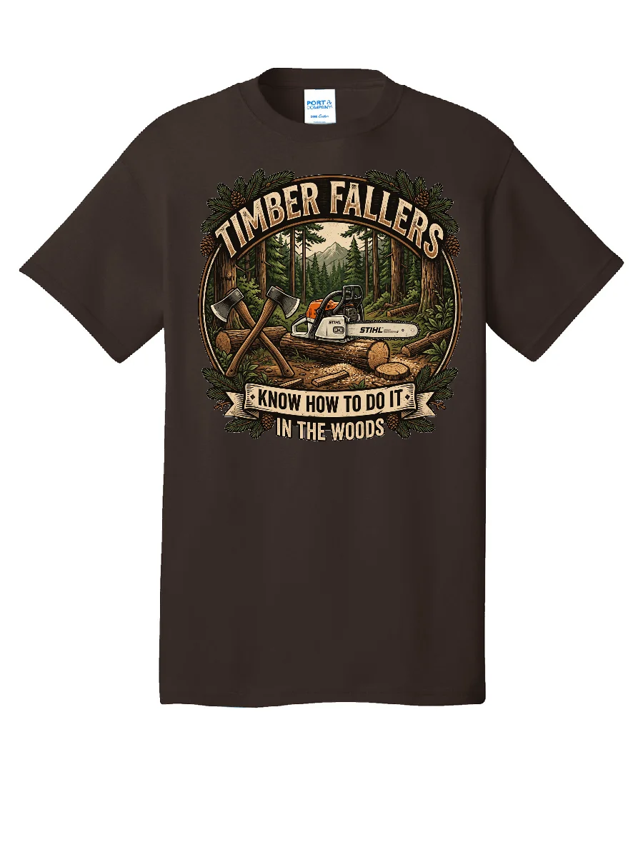 TIMBER FALLERS KNOW HOW TO DO IT PORT AND CO T-SHIRT product image (1)