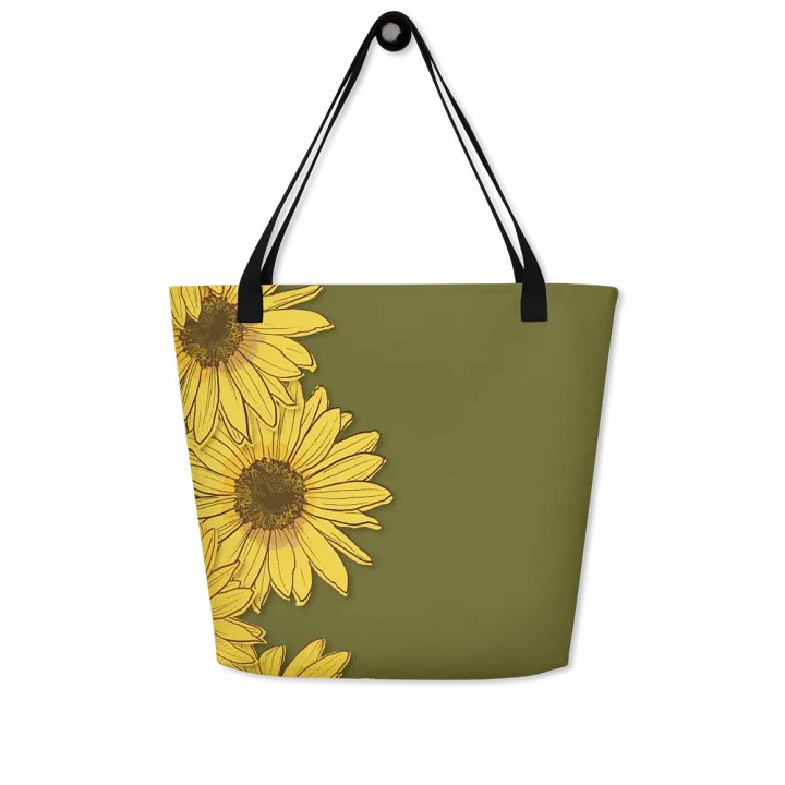 “Sunflower Stripes” Large Tote Bag product image (1)