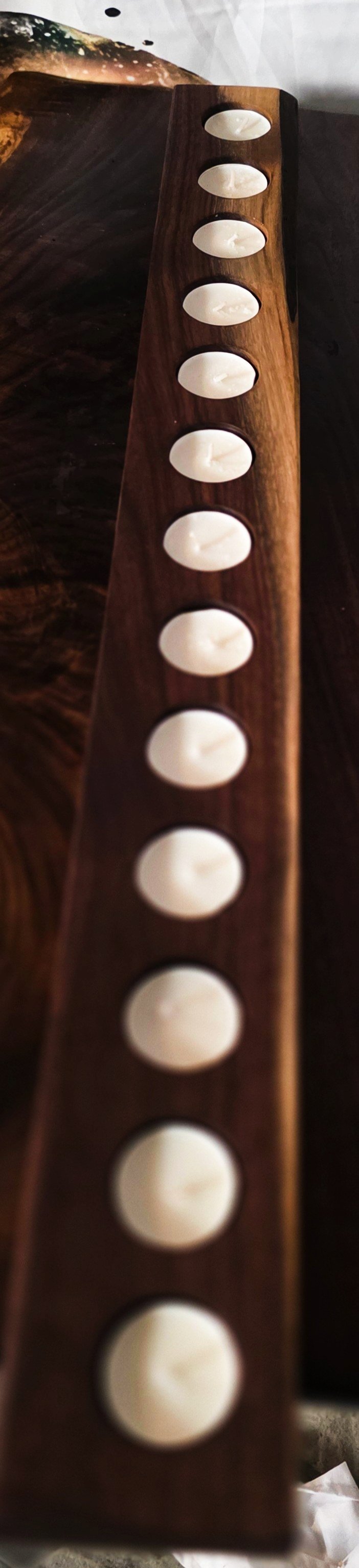 Live Edge Walnut Wedding Party Firefly (13 Candle Holder) product image (2)