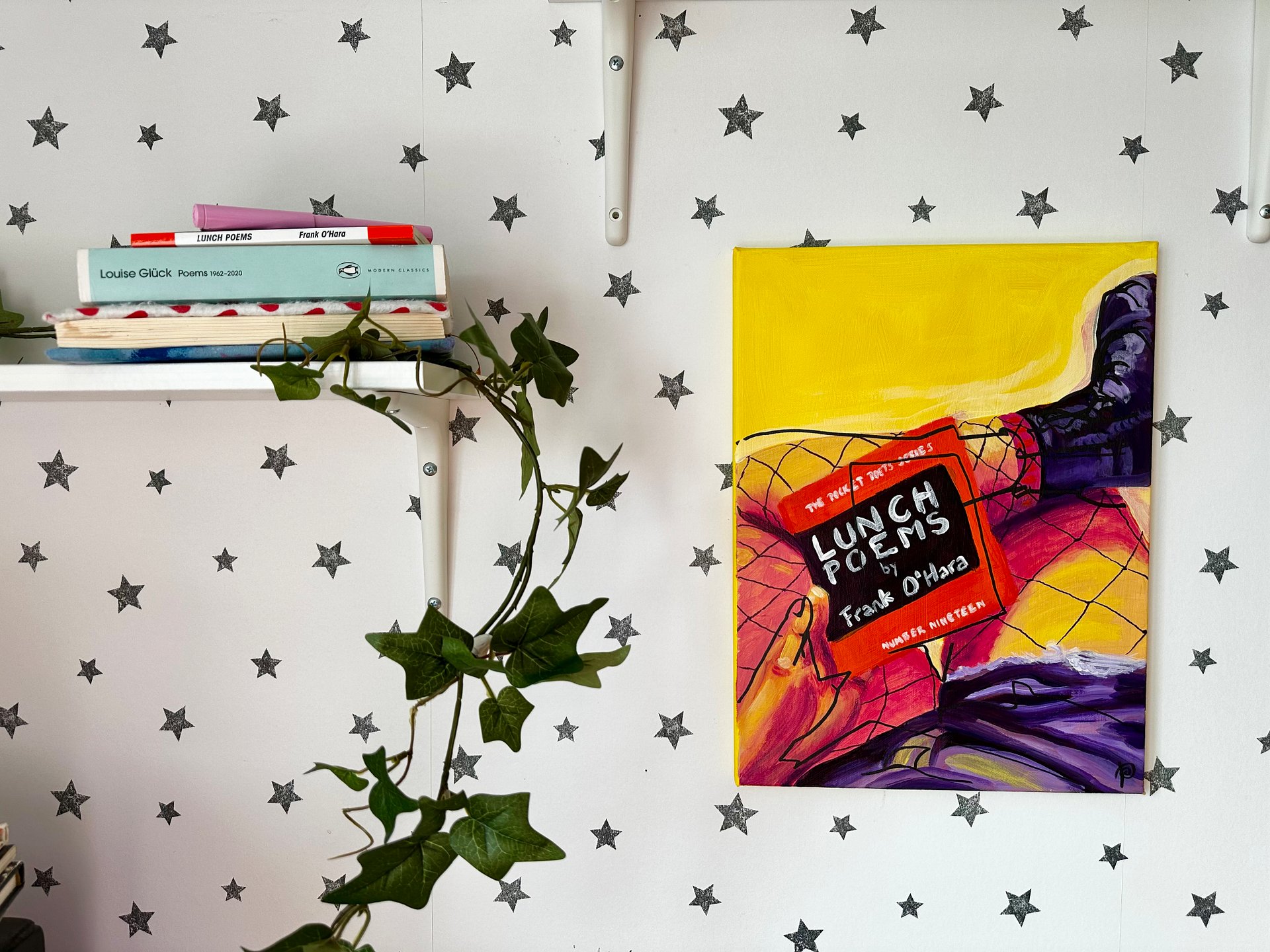 'dedicated to the person who read bunny next to me' original acrylic painting on canvas product image (3)