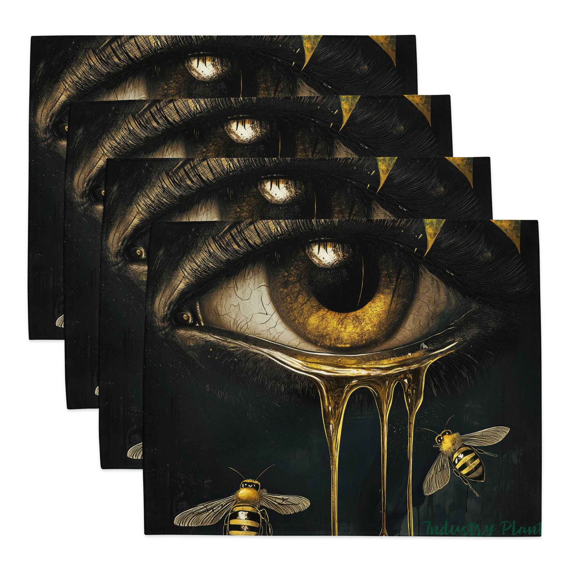 AN OMINIOUS BEE-LEAF... FINE ART FINE ART Placemat Set by Industry Plant product image (1)