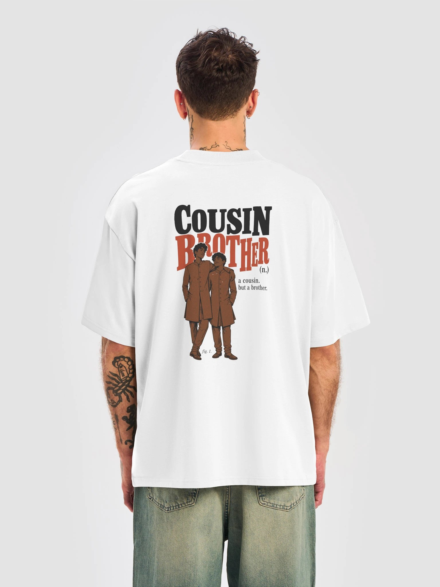 Cousin Brother (n.) (Oversized Tee, Back Print) product image (6)