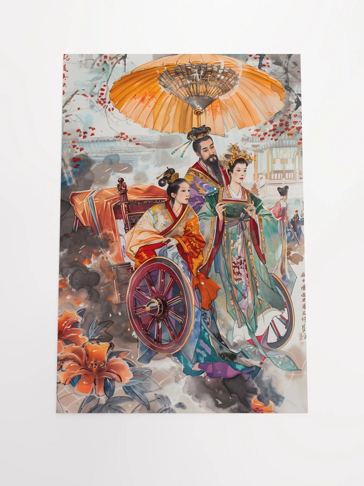 Historical regal scene with elegant figures in robes product image (1)