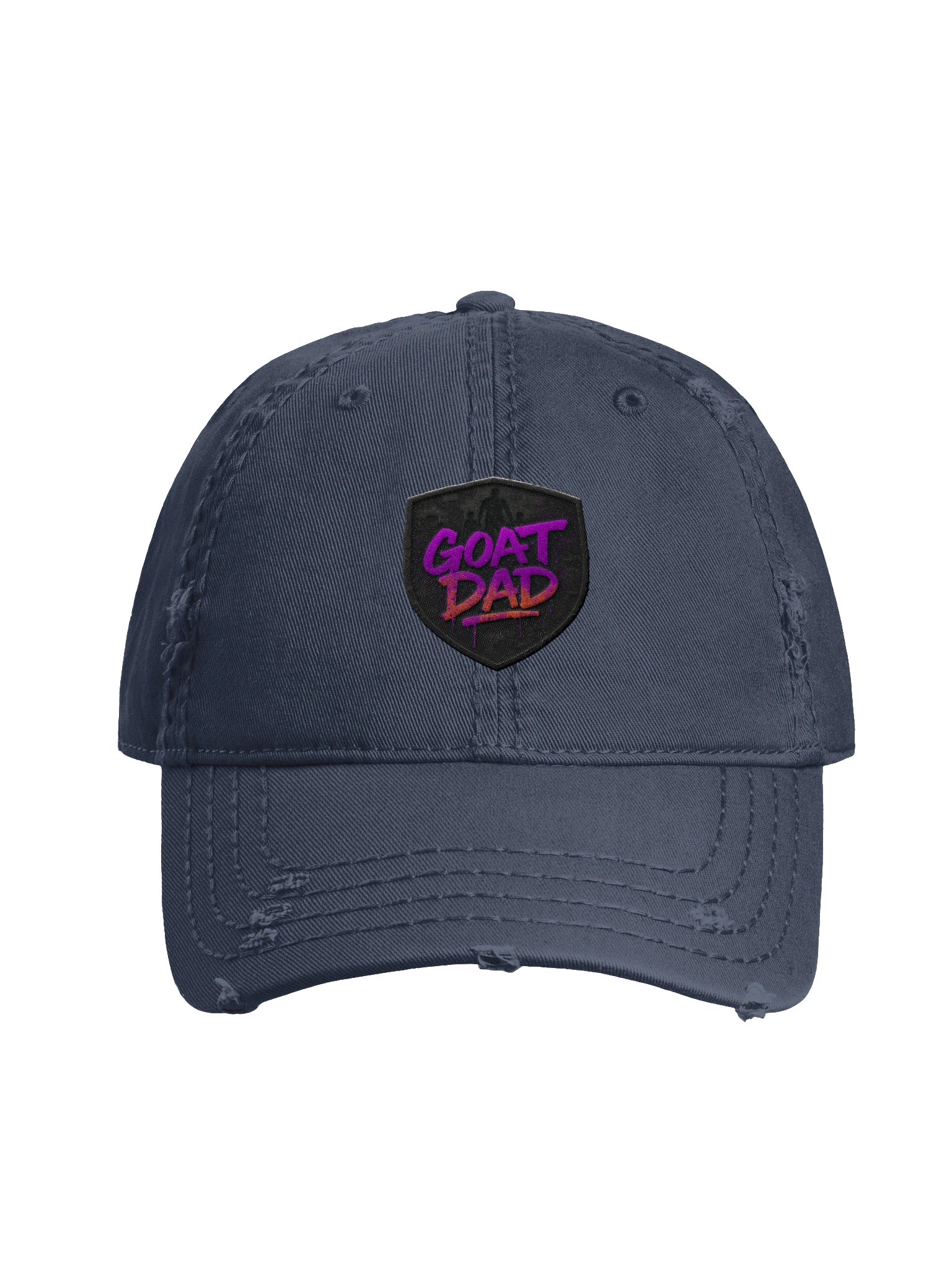 GOAT DAD Shield Distressed Dad Hat product image (2)
