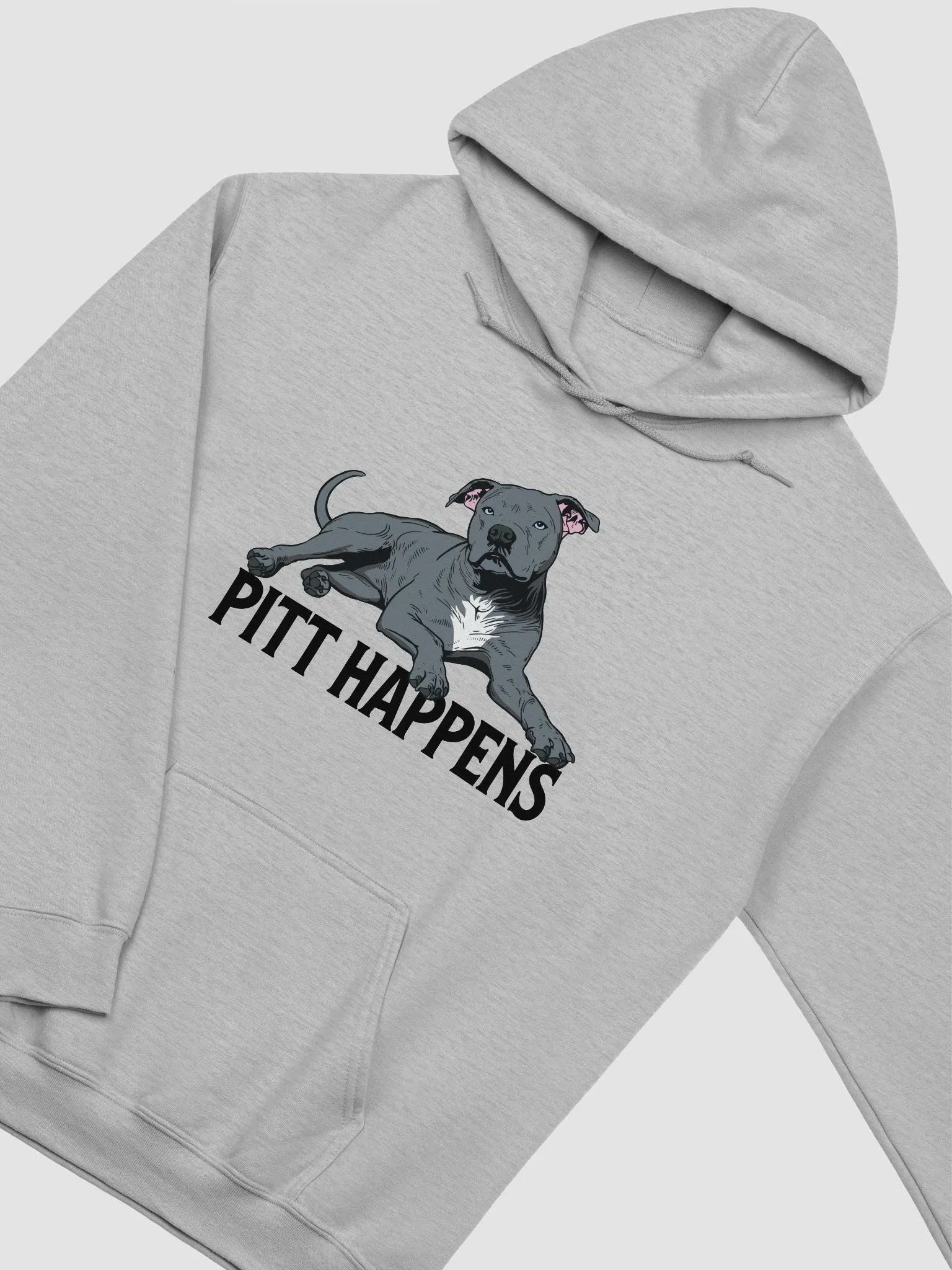 Pitt Happens Hooded Sweatshirt of a Pitbull Terrier(Blue) | Funny Hoodie for Pittie and Staffy Paw-rents product image (5)