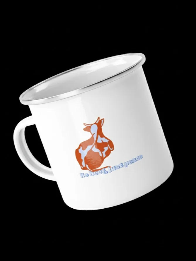 No beef, just peace - Enamel Mug product image (1)