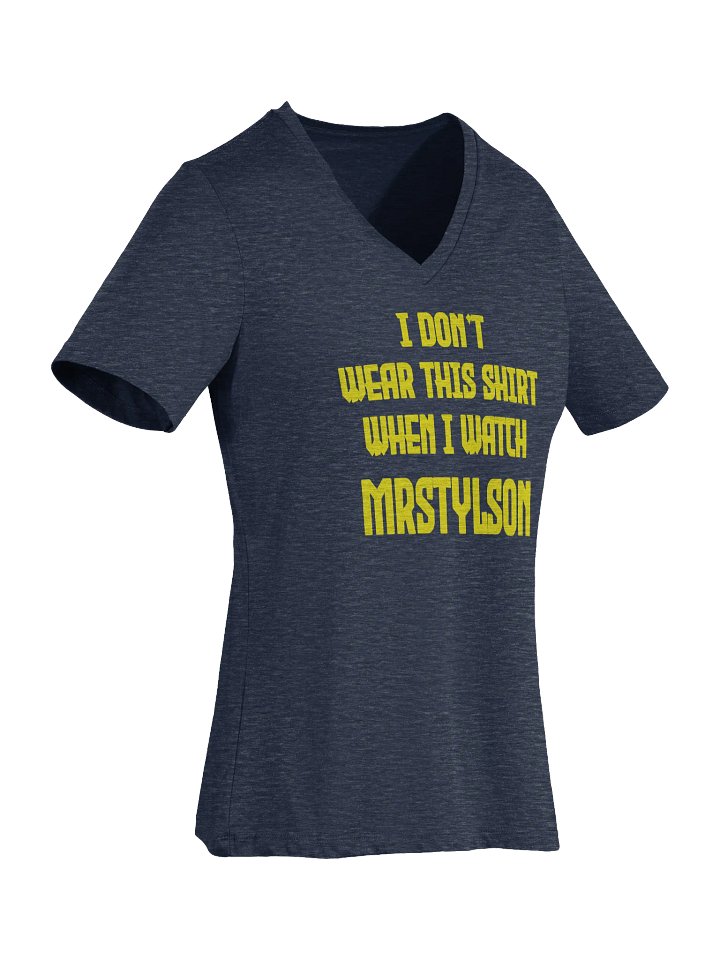 I Don't Wear This Women's V-Neck (Yellow Text) product image (22)