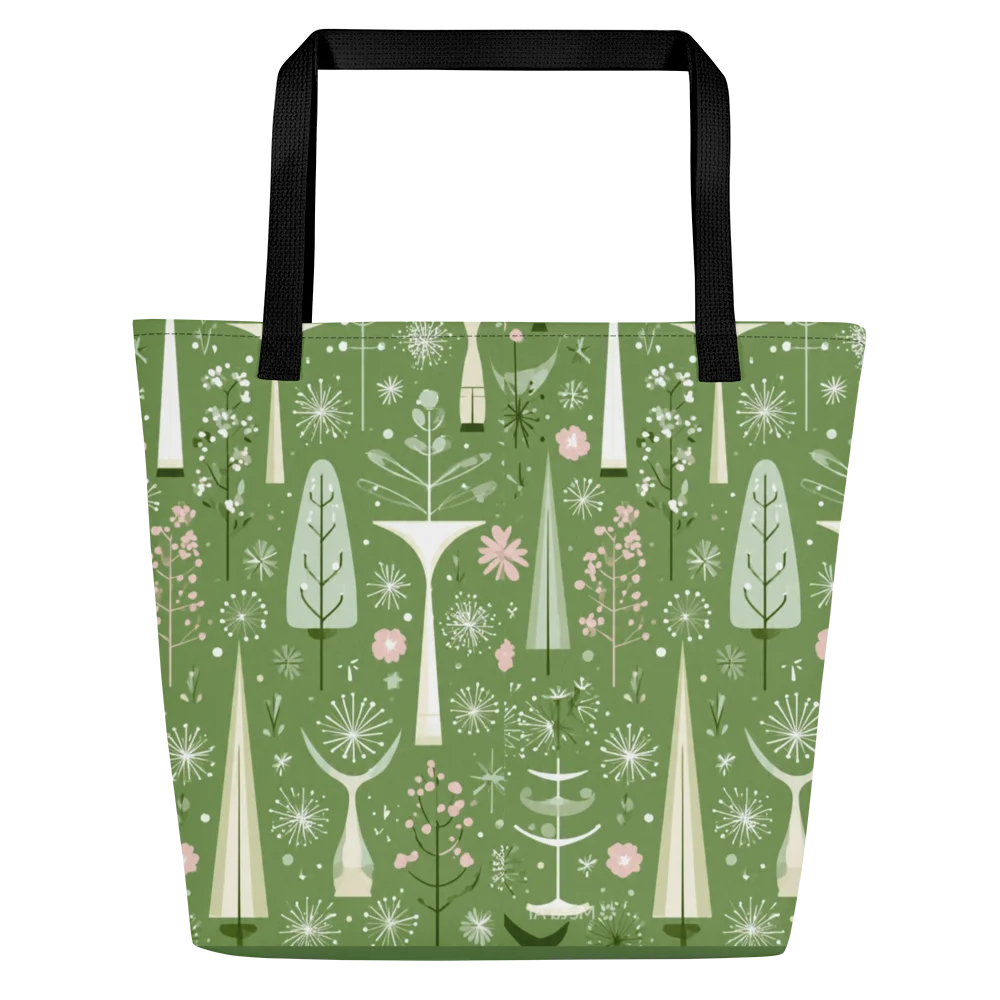 Green Botanical Burst Tote Bag product image (1)