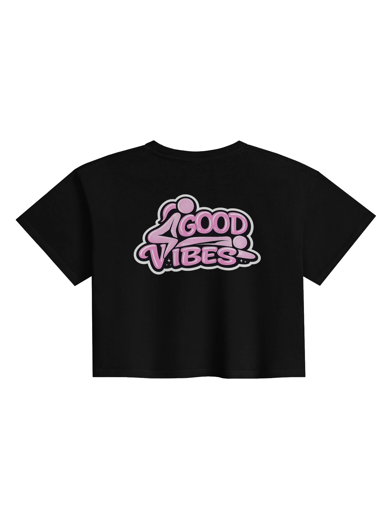 GOOD VIBES Pink Bubble Crop | AS Colour x Medellin Mafia product image (4)