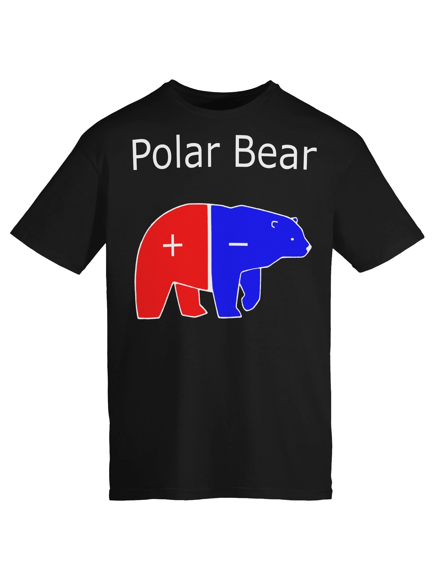 Polar Bear – Positive & Negative Physics Pun T-Shirt product image (5)