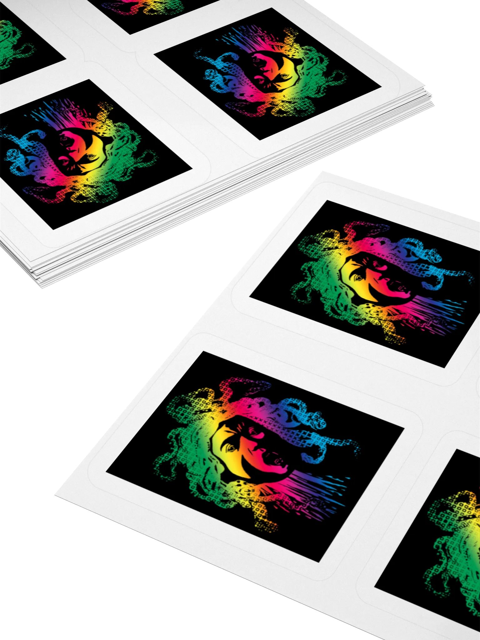 Sticker - Rainbow Halftone Medusa on Dark product image (11)